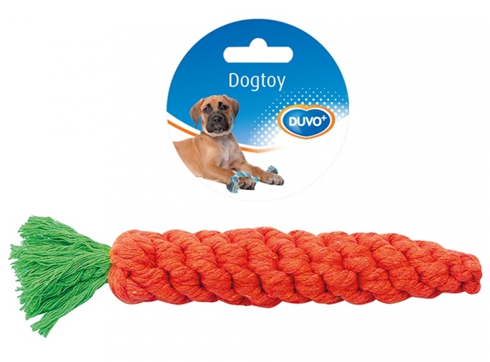 Игрушка веревочная для собак DUVO+ "Морковь", 20см