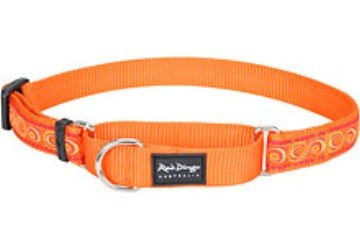 Ошейник-полуудавка Red Dingo оранжевый Cosmos 25мм*41-62см