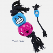 Игрушка для собак JOYSER Cageball Funhead Jack с резиновым мячом и пищалкой M розовый (7019J)