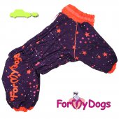 Комбинезон ForMyDogs фиолетовый/оранжевый "Звезды" для девочек (FW1038/3-2021 F)