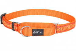 Ошейник-полуудавка Red Dingo оранжевый Cosmos 20мм*32-47