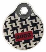 Адресник ROGZ  S черно-белый (d 2,7см), пластик, (IDR27BV)