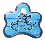 Адресник ROGZ  S для щенков "Голубая косточка" (d 2,5см), пластик, (IDB25Y)