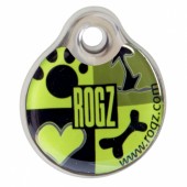 Адресник ROGZ  S зеленый  (d 2,7см), пластик, (IDR27CF)