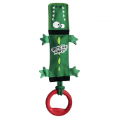 Игрушка для собак GIGWI Крокодил с пищалкой,веревкой и резиновым кольцом (75525)