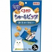 Лакомства для кошек INABA "Подушечки с начинкой из японского гребешка" 12гр*3 пакетика