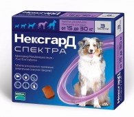 Жевательная таблетка Фронтлайн НЕКСГАРД СПЕКТРА для собак 15-30 кг (ЕВРОПА)