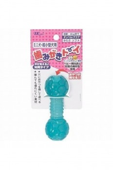Игрушка Dental Toy для формирования прикуса и усиления зубов в форме гантели для мелких пород, синяя