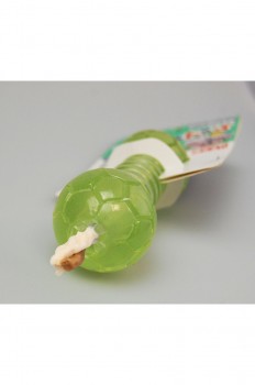 Игрушка Dental Toy для формирования прикуса и усиления зубов в форме  гантели для собак средних и мелких пород, зеленая
