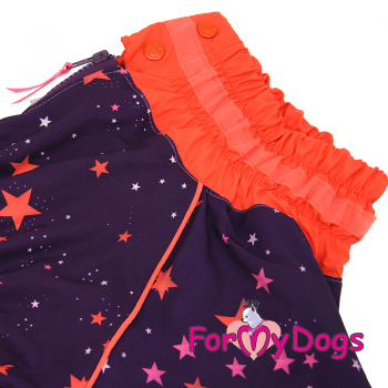 Комбинезон ForMyDogs фиолетовый/оранжевый "Звезды" для девочек (FW1038/3-2021 F)