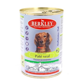 Консервы Berkley для собак №2 "Паштет из телятины"