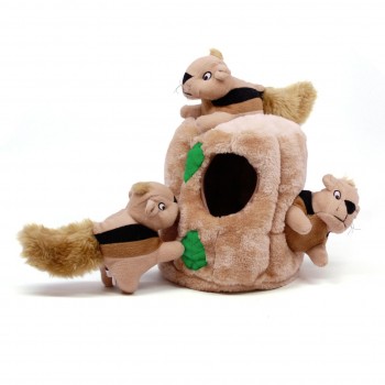 Игрушка-головоломка мягкая для собак OH Hide-A-Squirrel (спрячь белку) малая 12 см 
