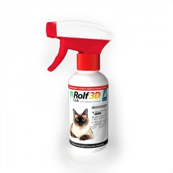 Спрей Рольф 3D для кошек от блох и клещей