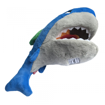 Игрушка для собак GIGWI Акула с пищалкой с нишей под лакомство (75524)