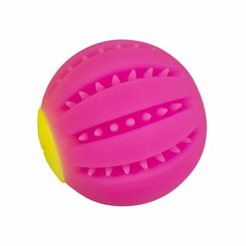 Игрушка для собак интерактивная DUVO+ Мяч светящийся, розовый