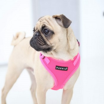 Шлейка для собак PUPPIA Neon Soft, розовая