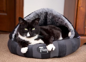Лежак для кошек и собак с крышей "Aristocat Dome Bed" TRAMPS, черный