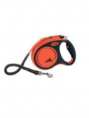 Рулетка-лента FLEXI XTREME S TAPE, для собак весом до 20кг, 5м, оранжевый