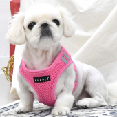 Шлейка-жилет для собак PUPPIA "Soft" светоотражающая, розовая