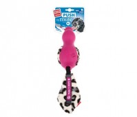 Игрушка для собак GIGWI Утка с отключаемой пищалкой, розовая (75320