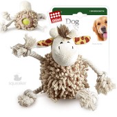 Игрушка для собак GIGWI Жираф с теннисным мячом/ткань, веревочный и теннисный материал (75072)