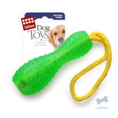 Игрушка для собак GIGWI Гантеля на веревке, резина, 13см (75251)