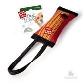 Игрушка для собак GIGWI Подушка с пищалкой на ручке/ткань (75258)