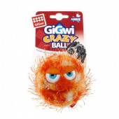 Игрушка для собак GIGWI Crazy Ball Мяч с пищалкой оранжевый 7 см (75342)