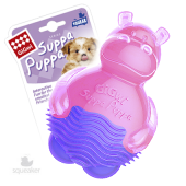 Игрушка для собак GIGWI SUPPA PUPPA Бегемотик  с пищалкой,розовый 9 см (75425)
