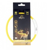 Ошейник для собак нейлоновый DUVO+ светящийся, жёлтый