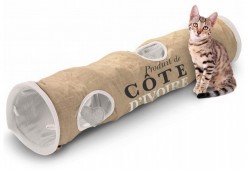 Туннель для кошек шуршащий EBI "Cote Divoire", бежевый