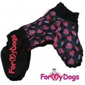 Комбинезон ForMyDogs чёрный/розовый для девочек (FW901/2-2020 F)