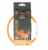 Ошейник для собак нейлоновый DUVO+ светящийся, оранжевый (1270012)
