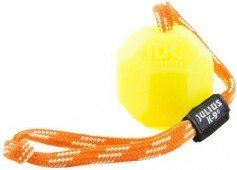 Игрушка для собак К-9 Мяч с ручкой, силикон флуоресцентный, 6 см