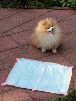 Силиконовый коврик-лоток с бортиком для собачьих пелёнок, бежевый, широкий