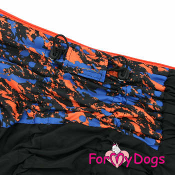 Комбинезон ForMyDogs черный  с оранжево-синими разводами для мальчиков (FW1027-2021 M)