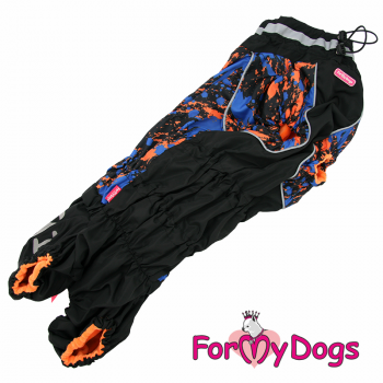 Комбинезон ForMyDogs черный  с оранжево-синими разводами для мальчиков (FW1027-2021 M)