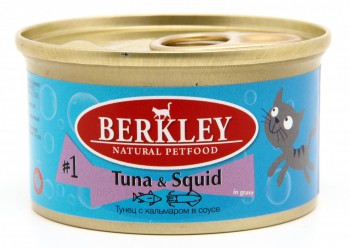 Консервы для кошек  Беркли №1 тунец с кальмаром 