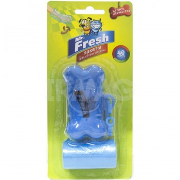 Пакеты Mr. Fresh для уборки с брелком-держателем косточка