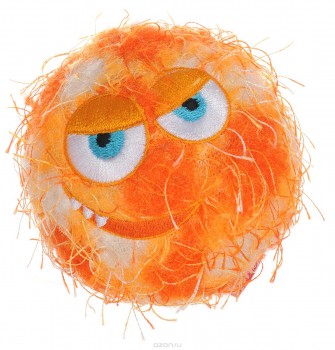 Игрушка для собак GIGWI Crazy Ball Мяч с пищалкой оранжевый 7 см (75342)
