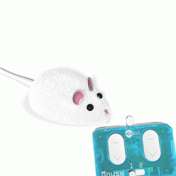 Игрушка для кошек интерактивная, микроробот на управлении HEXBUG "Мышка", белая